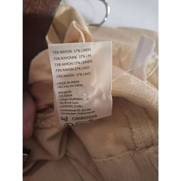 Free People Womens‎ Can't Blame Me Linen Mini Skirt Size 8 - Picture 6 of 6